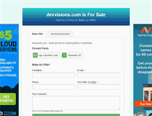 Tablet Screenshot of devvisions.com